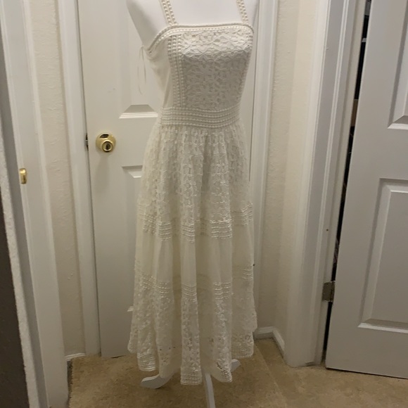 Joie off white crochet maxi Sundress New sz 4 - Picture 3 of 5
